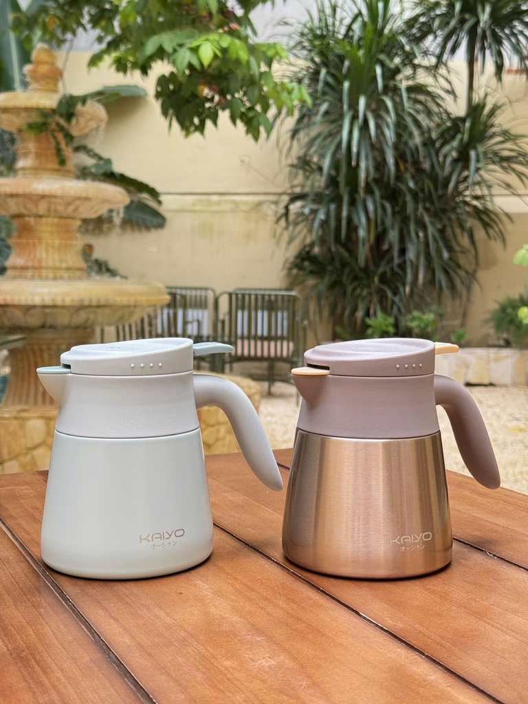 Bình Giữ Nhiệt 2 Lớp Có Lõi Lọc Trà Inox Kaiyo Màu Xanh 500ml