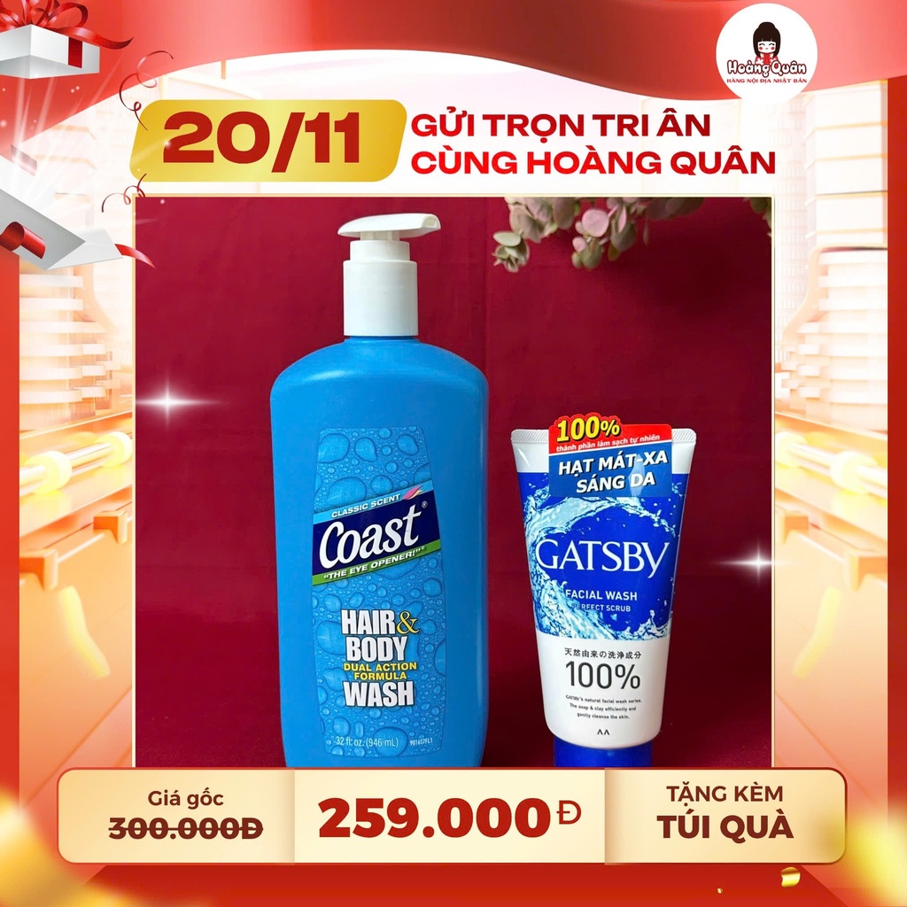 Combo 12 - SRM Gatsby + Sữa Tắm Coast