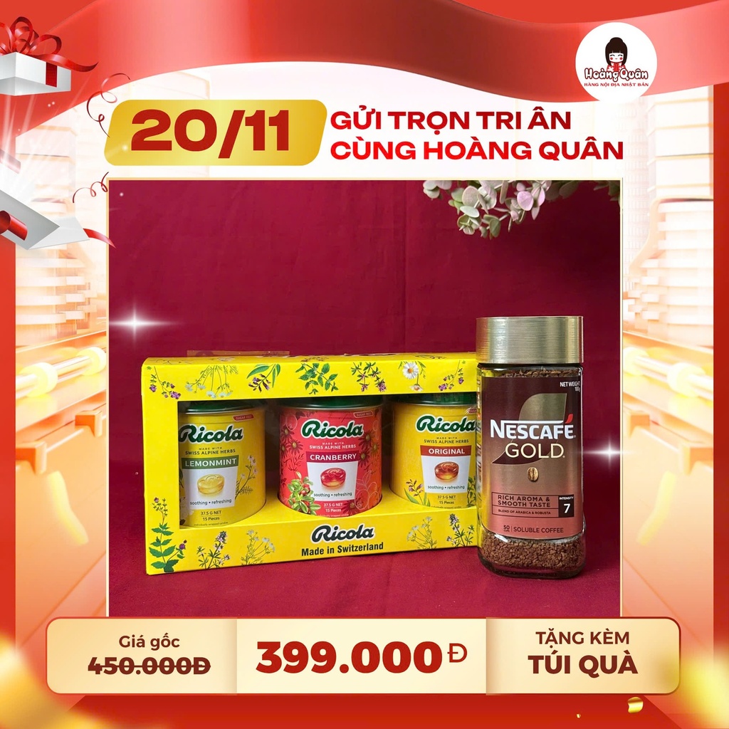 Combo 1 - Kẹo Thảo Mộc Ricola + Coffee Nestle